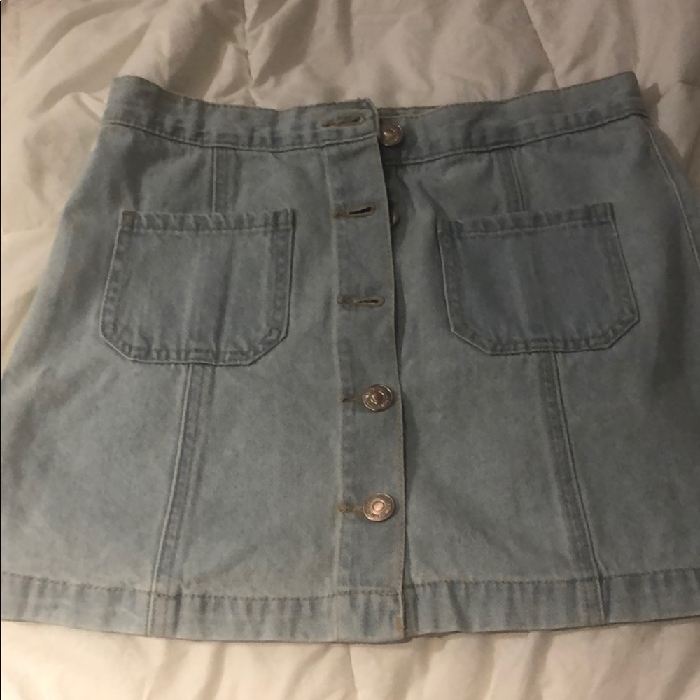 Light Wash Denim Skirt